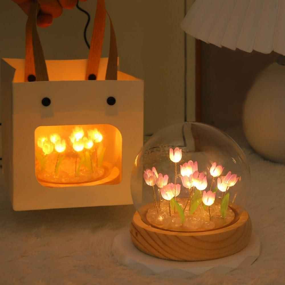 🌷Round Tulip Night Light Dome