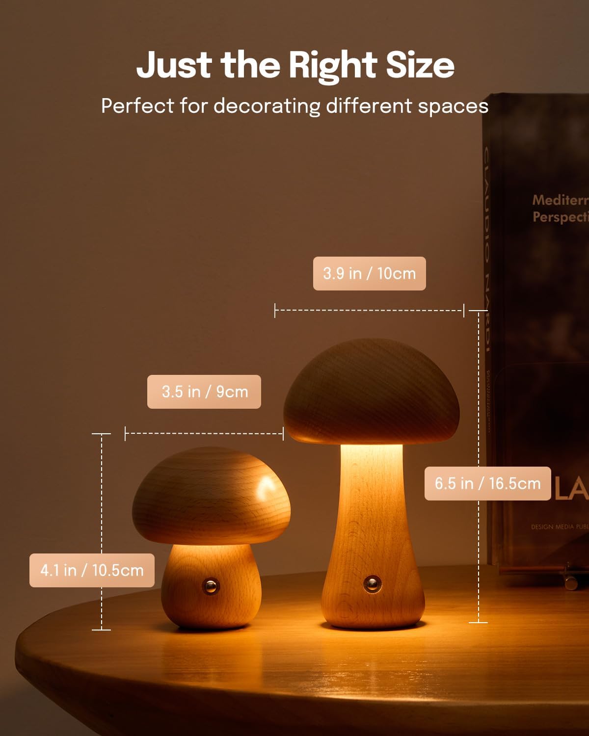 🍄 Wooden Cute Mushroom LED Night Light – Whimsy Meets Warmth ✨