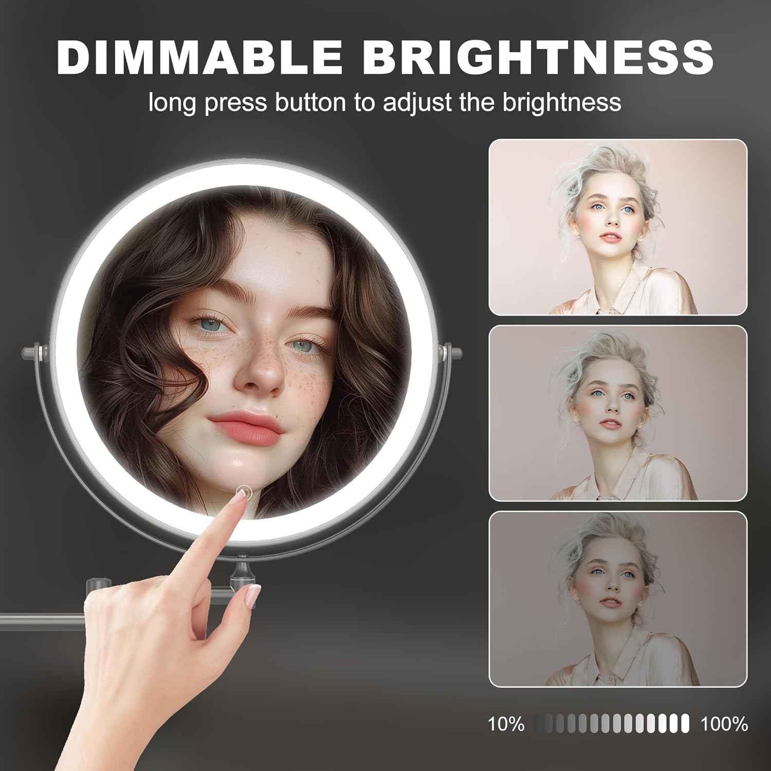 ✨ Hasipu 10-Inch Lighted Wall Mounted Makeup Mirror – Bigger, Brighter, Better Beauty ✨