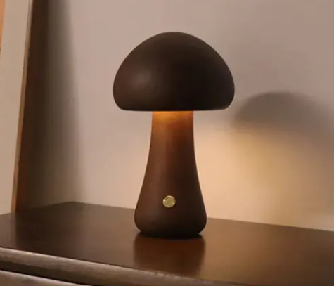 🍄 Wooden Cute Mushroom LED Night Light – Whimsy Meets Warmth ✨